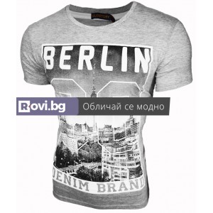 Мъжка тениска Berlin светло сива